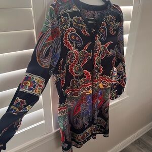 Colorful Paisley Mini Dress